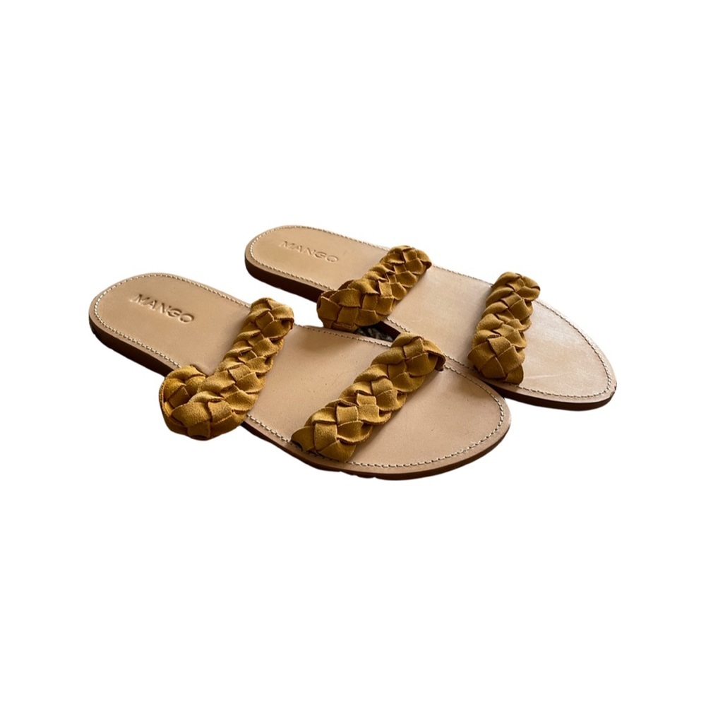 Mango mustard yellow sandals 8